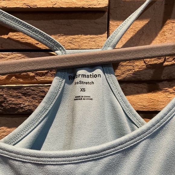 Reformation Blue Workout top eco stretch XS - Picture 2 of 4